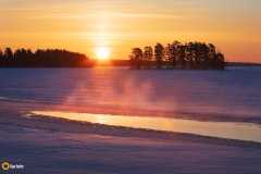 Auringonnousu Korpijärvellä -30°C